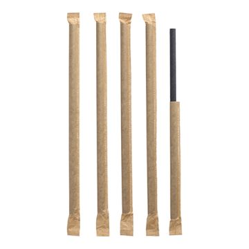Shake-Halme Papier Ø 8 mm · 25 cm schwarz einzeln gehüllt