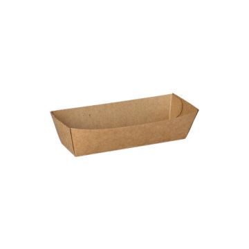 Snacktrays, Pappe "pure" 3 cm x 3,3 cm x 10,5 cm braun