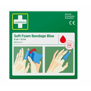 "Cederroth" Soft Foam Bandage 4,5 m x 6 cm blau