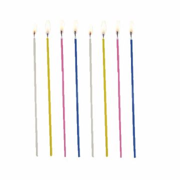 Spaghettikerzen Ø 3 mm · 16,5 cm farbig sortiert