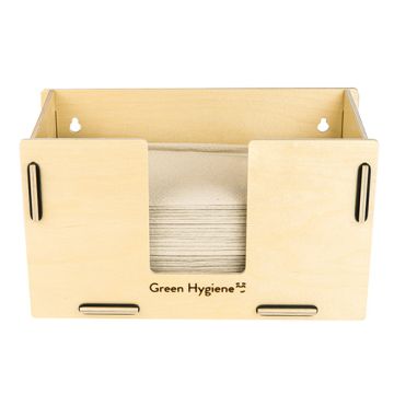 "Green Hygiene" Spender für Handtuchpapier "KÜCHENSTUBE" 16,5 cm x 28,5 cm x 15 cm natur