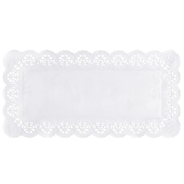 Spitzenpapiere eckig 34 cm x 17 cm weiss