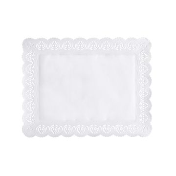 Spitzenpapiere eckig 34 cm x 26 cm weiss