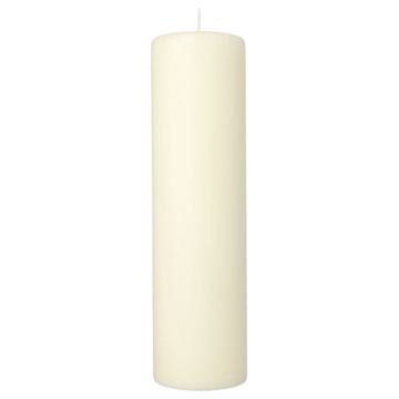 Stumpenkerze Ø 80 mm · 290 mm elfenbein "Ivory" mit Flachkopf