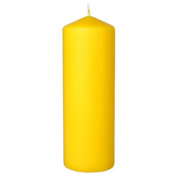 Stumpenkerze Ø 70 mm · 200 mm goldgelb