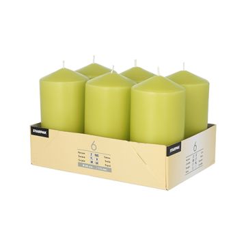 Stumpenkerzen Ø 60 mm · 115 mm kiwi