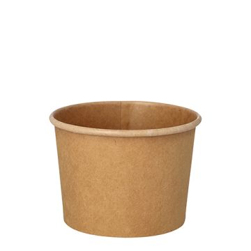 Suppenbecher, Pappe rund 350 ml Ø 9,8 cm · 7 cm braun