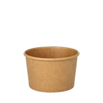Suppenbecher, Pappe rund 230 ml Ø 9,8 cm · 6 cm braun