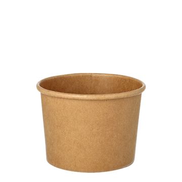 Suppenbecher, Pappe rund 350 ml Ø 9,8 cm · 7 cm braun