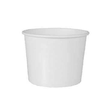 Suppenbecher, Pappe "To Go" rund 350 ml Ø 9,9 cm · 7 cm weiss