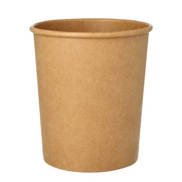 Suppenbecher, Pappe rund 940 ml Ø 11,5 cm · 13 cm braun