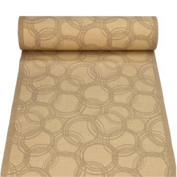 Tischläufer, stoffähnlich, PV-Tissue Mix "ROYAL Collection" 24 m x 40 cm sand "Bubbles"