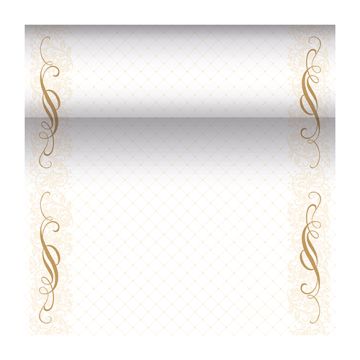 Tischläufer, stoffähnlich, PV-Tissue Mix "ROYAL Collection" 24 m x 40 cm gold "Megan"
