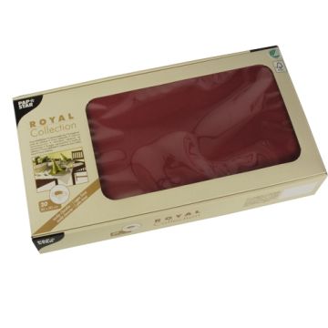 Mitteldecken, Tissue "ROYAL Collection" 80 cm x 80 cm bordeaux