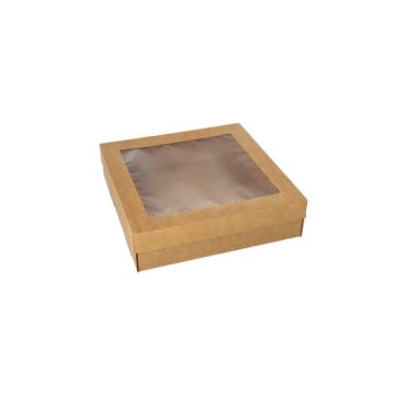 Transport- und Catering-Kartons, Pappe eckig 6 cm x 22,5 cm x 22,5 cm braun
