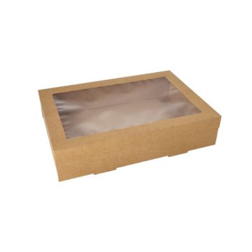 Transport- und Catering-Kartons, Pappe eckig 8 cm x 25,2 cm x 35,9 cm braun