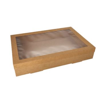 Transport- und Catering-Kartons, Pappe eckig 8 cm x 31 cm x 45 cm braun
