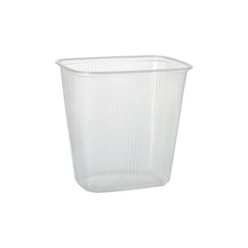 Verpackungsbecher, PP eckig 500 ml 10,1 cm x 8,1 cm x 10,8 cm transparent