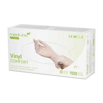 "Medi-Inn Classic" Handschuhe, Vinyl puderfrei "Comfort" Größe S
