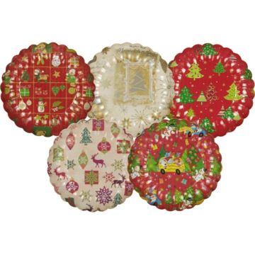Präsentierschalen-Weihnachten Ø 23 cm "verschiedene Weihnachtsdekore"