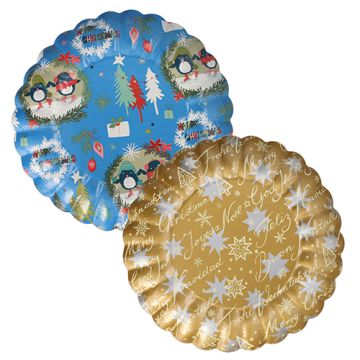 Präsentierschalen-Weihnachten rund Ø 23 cm "verschiedene Weihnachtsdekore"