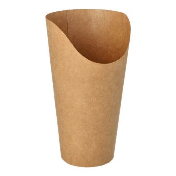 Wrap Cups, Pappe 590 ml 15,9 cm x 8,8 cm x 8,2 cm braun