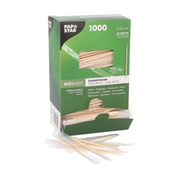Zahnstocher, Holz gehüllt rund 6,5 cm mit Menthol