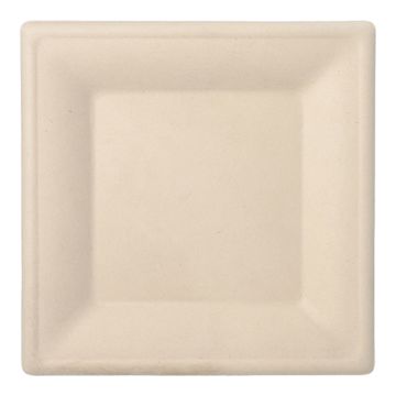 Teller, Zuckerrohr "pure" eckig 26 cm x 26 cm natur