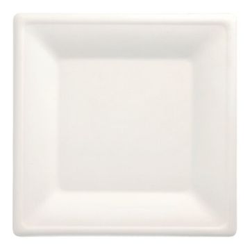 Teller, Zuckerrohr "pure" eckig 26 cm x 26 cm weiss