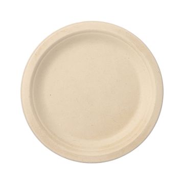 Teller, Zuckerrohr "pure" ungeteilt Ø 18 cm · 2 cm natur