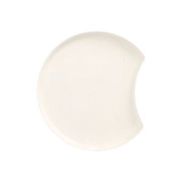 Teller Zuckerrohr "pure" Halbmond Ø 12 cm · 1 cm weiss "Cella"