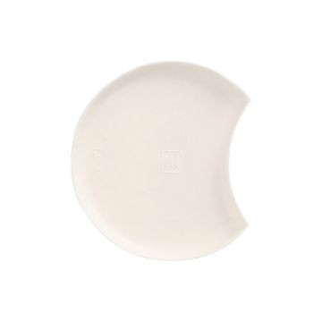 Teller Zuckerrohr "pure" Halbmond Ø 9 cm · 1 cm weiss "Cella"